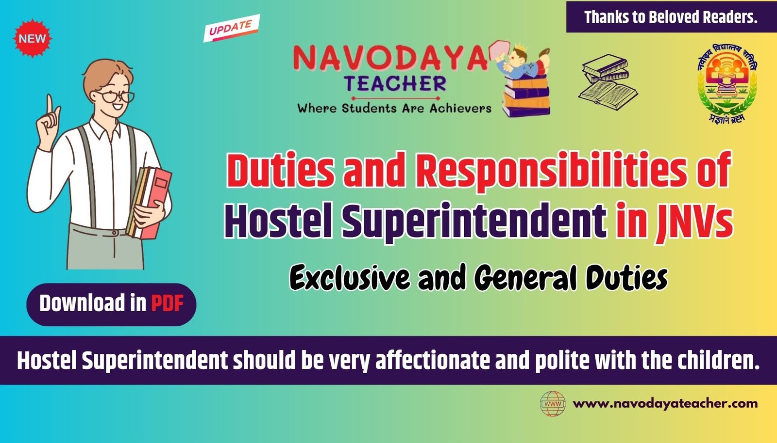 Duties and Responsibilities of Hostel Superintendent in Navodaya JNVs