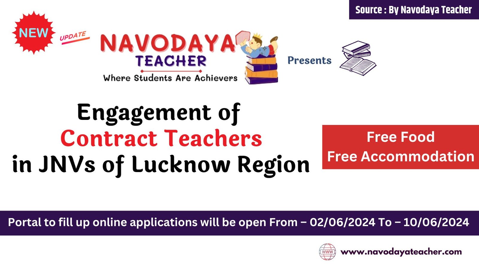 Lucknow Region Contract Teacher Online Recruitment in Navodaya Vidyalaya