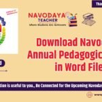 Download Navodaya Annual Pedagogical Plan in Word File 2024-25