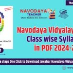 Navodaya Vidyalaya (JNV) Class wise Syllabus in PDF 2024-25