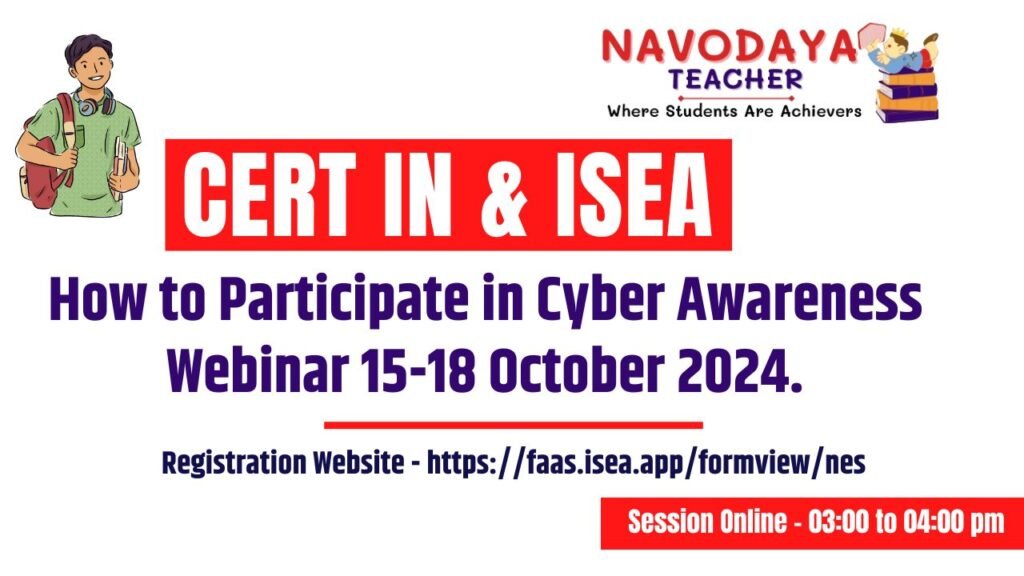 Participate in Cyber Awareness Webinar 15-18 October 2024