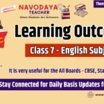 Learning Outcomes for Class 7 English Subject in PDF