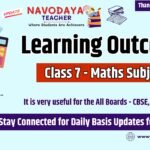 Learning Outcomes for Class 7 Mathematics Subject in PDF