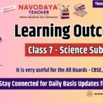 Learning Outcomes for Class 7 Science Subject in PDF