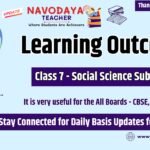 Learning Outcomes for Class 7 Social Science Subject in PDF