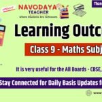 Learning Outcomes for Class 9 Mathematics Subject in PDF