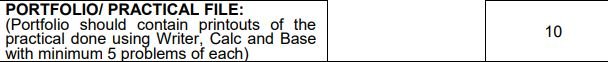 CBSE Class 10 IT Practical File Marks