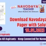 Download Navodaya Class 6 Paper with Solution - 18.01.2025