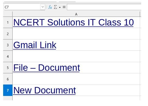 Hyperlink in Calc