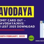 Navodaya Class 11 Exam 2025 Admit Card Out Today - Download