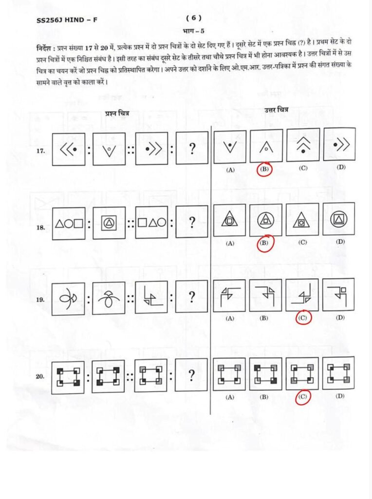 Navodaya Class 6 Hindi Paper with Solution on 18.01.2025 Page 6