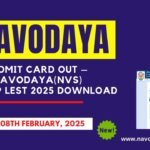 Navodaya Class 9 Exam 2025 Admit Card Out Today - Download