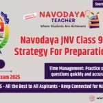 Navodaya JNV Class 9 Exam Strategy For Preparation