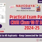 Practical Exam Paper for CBSE Class 10 IT Subject 2024-25