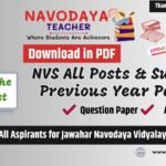 Download NVS Previous Year Paper with Answer Key in PDF