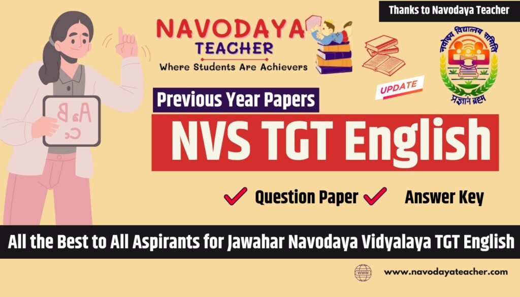 NVS TGT English Previous Year Papers with Answer Key in PDF