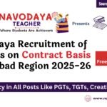 Navodaya Contract Teacher Recruitment 2025-26 Hyderabad Region