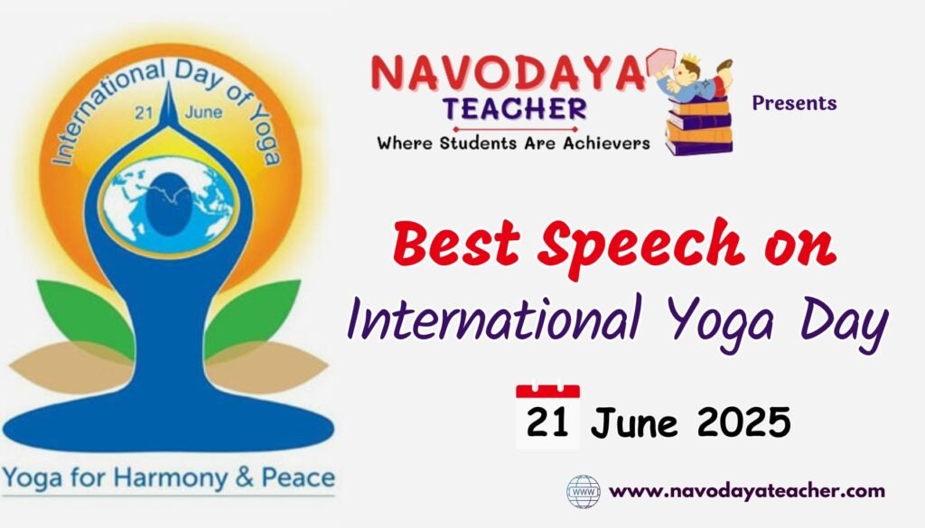 Speech on International Yoga Day for students - 2025