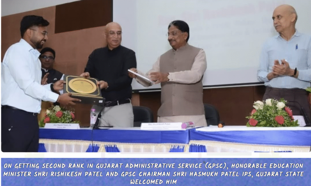 Welcome by GPSC Chairman to Ankit Kumar Vaniya