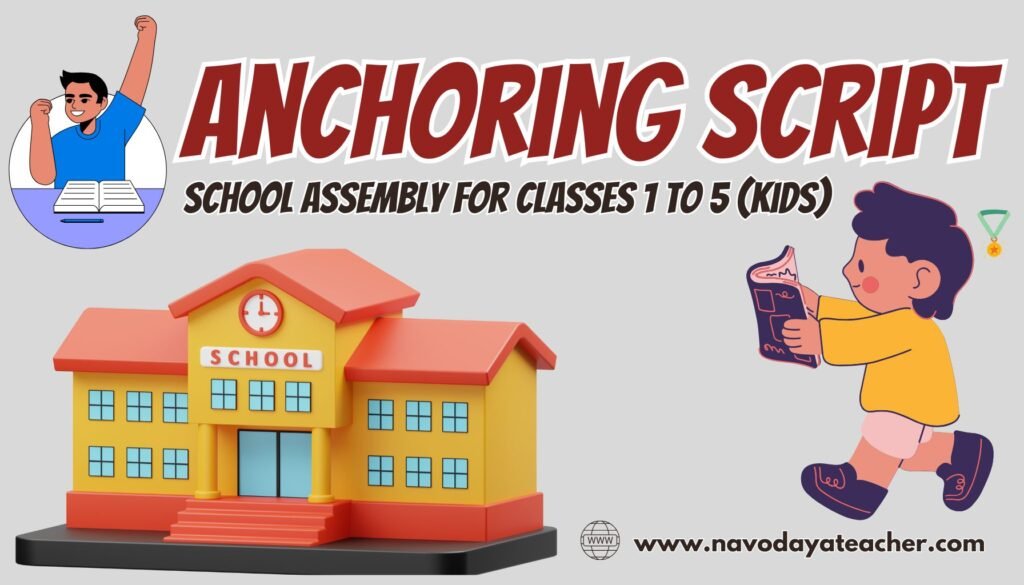 School Morning Assembly Script for classes 1 to 5 (kids)