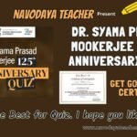 Dr. Syama Prasad Mookerjee 125th Anniversary Quiz with Certificate
