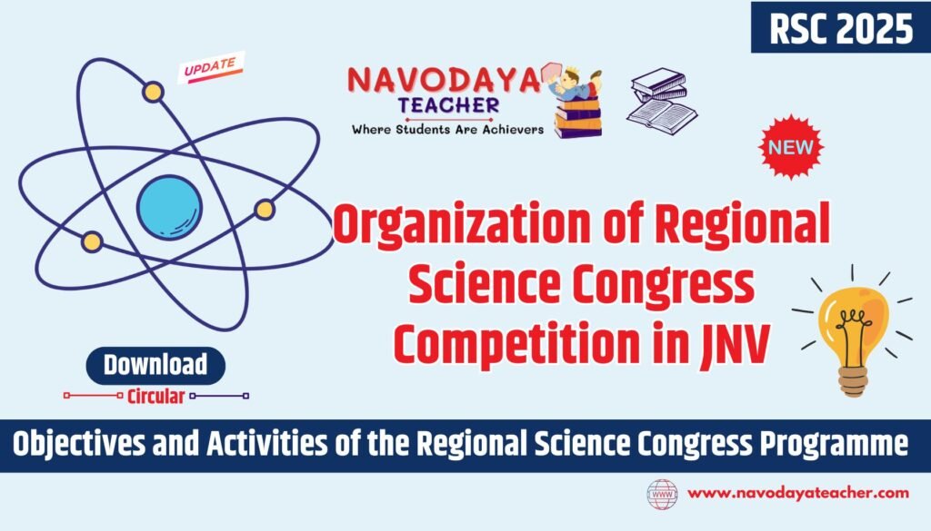 Organization of Regional Science Congress Competition in JNV for the Session 2025-26