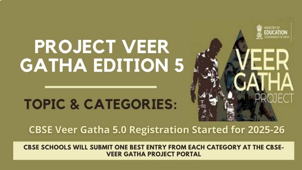 CBSE Veer Gatha 5.0 Registration Started for 2025-26