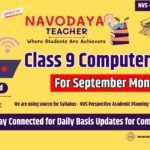 Navodaya Class 9 Computer Notes – September Month