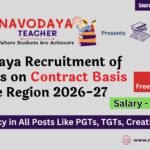 Navodaya Teachers Contract Recruitment Pune Region 2026-27