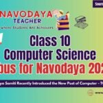 Latest Class 10 Computer Science Syllabus for Navodaya 2026-27