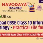 Download CBSE Class 10 Information Technology - Practical File