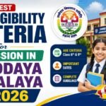 Latest Age Eligibility Criteria for Admission in Navodaya Vidyalaya 2026