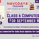 Navodaya Class 6 Computer Subject September Month Notes 2026